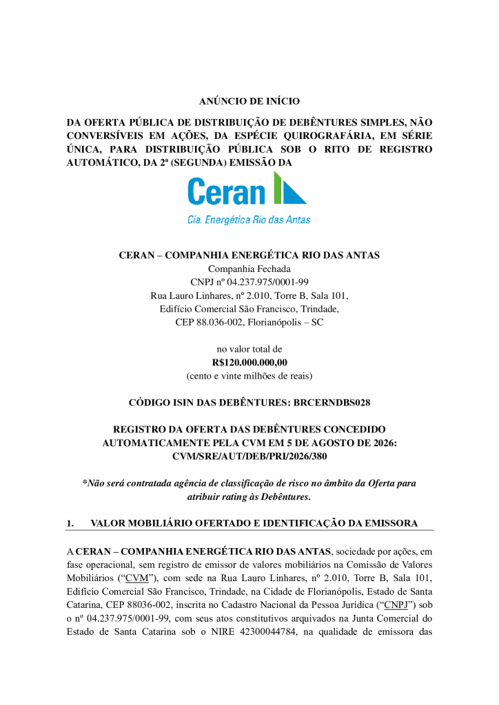 thumbnail of Debs. Ceran – Anúncio de Início (V. Divulgação)